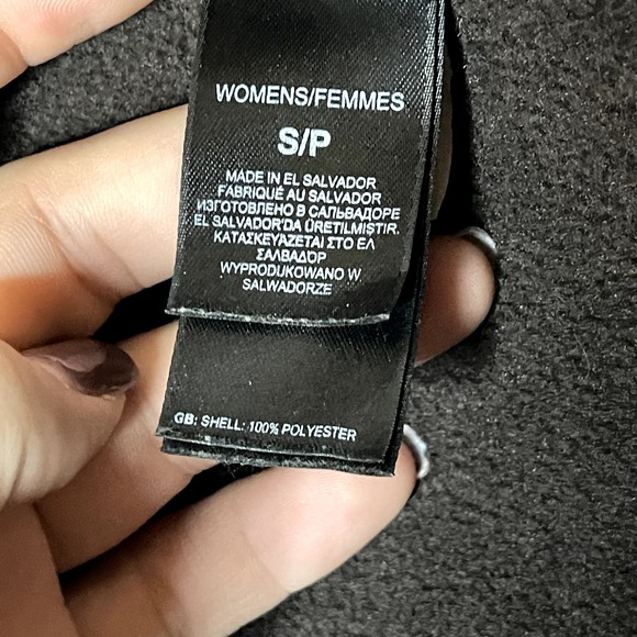 TNF The North Face Brown Pink Quarter Zip Pullover Fleece Sweatshirt Size Small - Picture 5 of 5